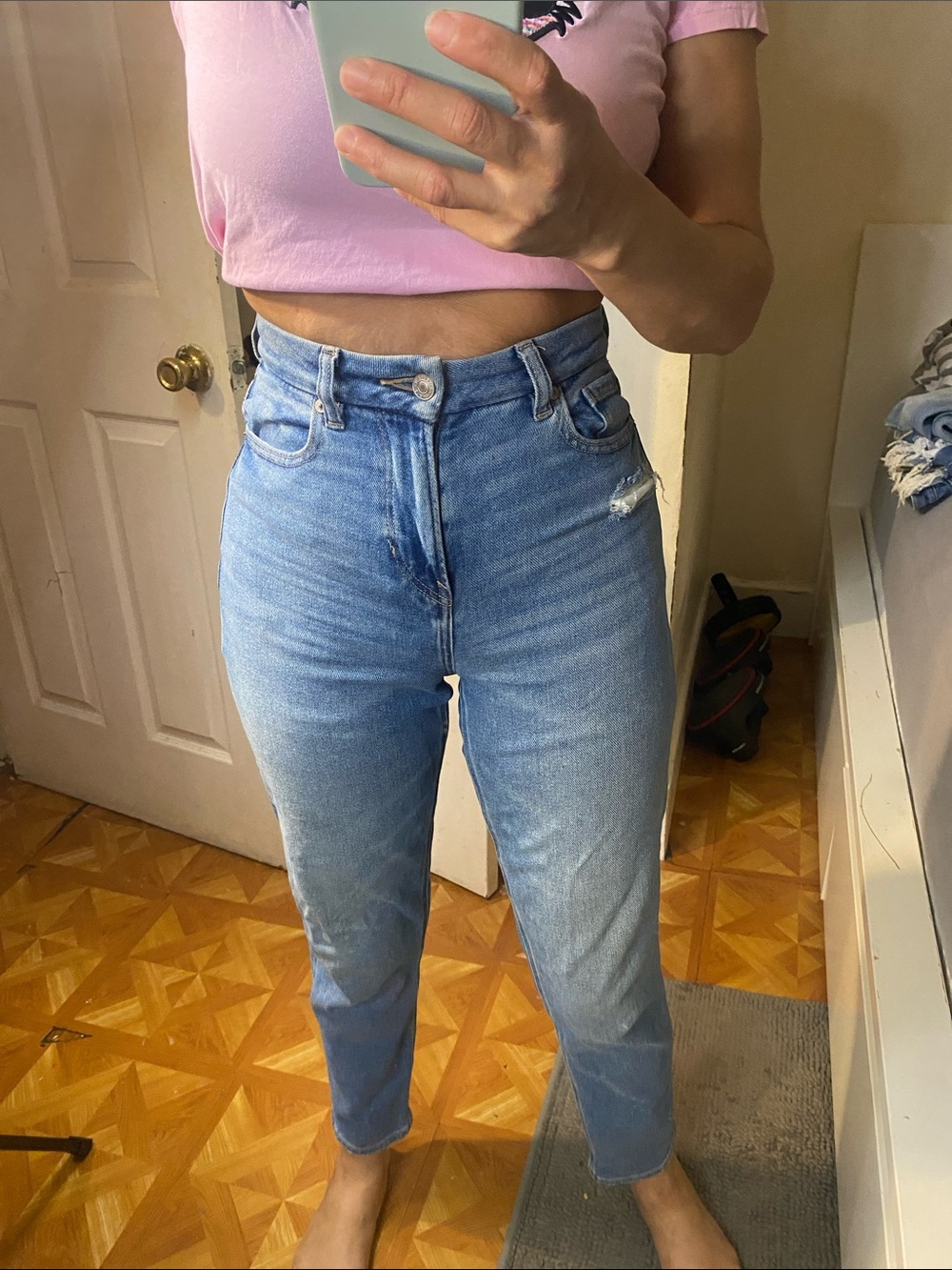 American Eagle Outfitters High-Rise Light Blue Jeans